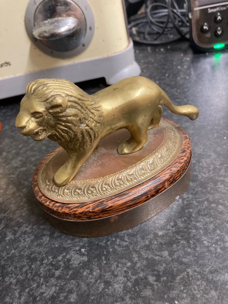 Vintage brass lion 