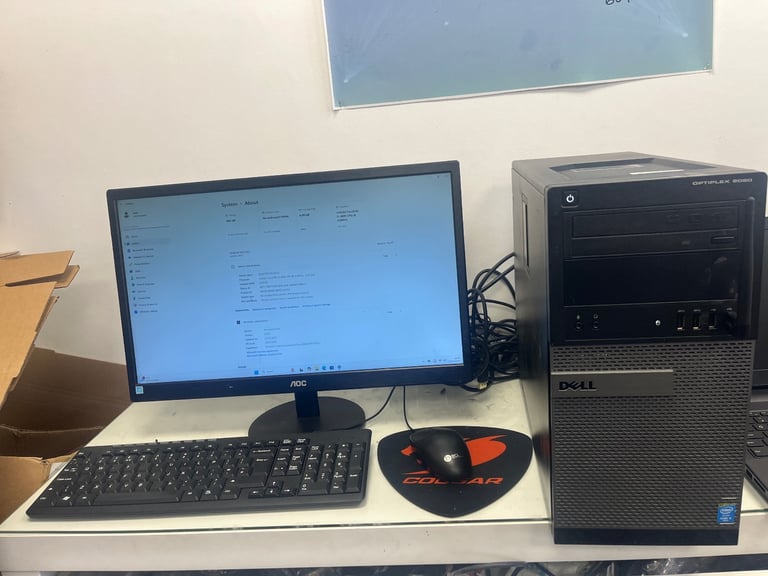 Full pc I5-4690 processor. 8gb ram 500hdd windows11 pro office 365. Wi-fi dongle 