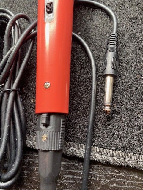 NEW MICROPHONE AND CABLE FOR SALE - STUNNING RED/DUSTY PINK COLOUR - £15