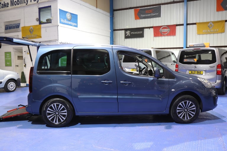 Peugeot Partner Petrol Wheelchair Accessible Vehicle Mobility WAV Ramp Winch