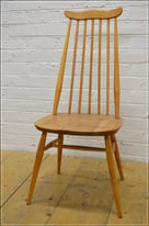 Ercol chair dining chair kitchen chair Goldsmith blonde blue label vintage