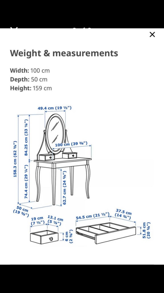 IKEA Hemnes dressing table 
