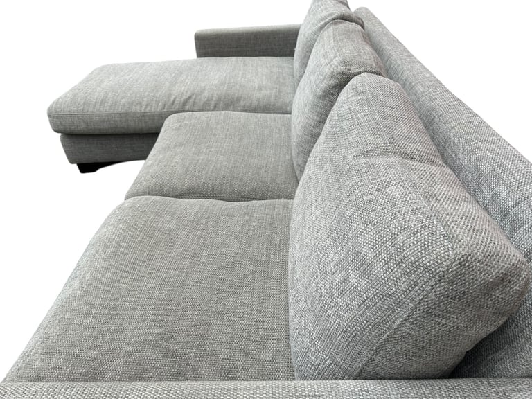 Delivery Available - Grey DFS Corner Sofa