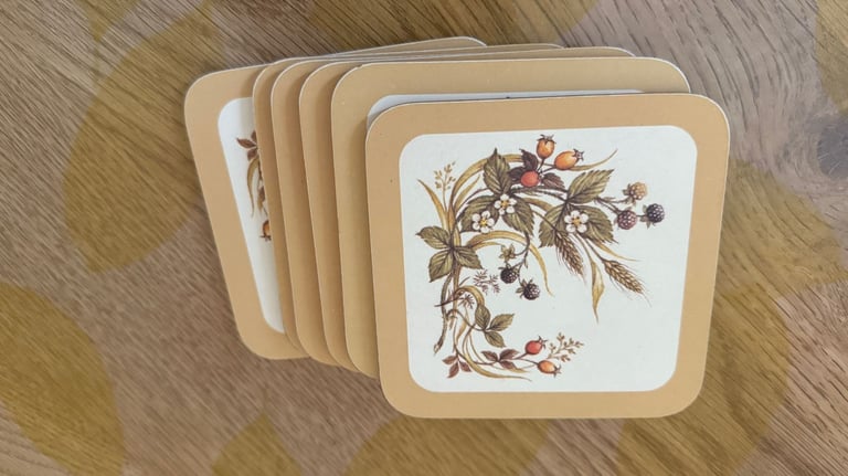 Brand New Designer Wooden Coasters 6 + 6 + 1 Brand new