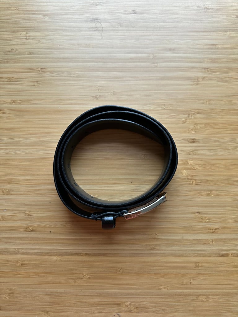Paul Taylor genuine black leather belt