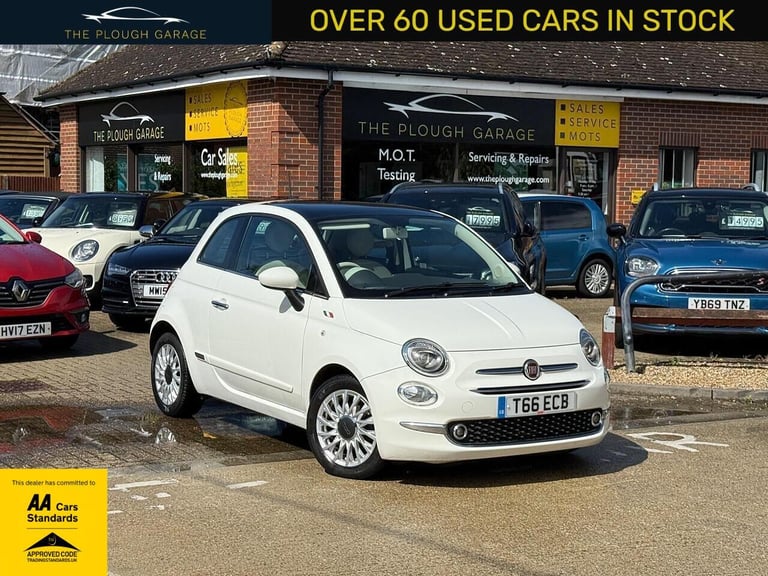 2016 Fiat 500 0.9 TwinAir Lounge Euro 6 (s/s) 3dr HATCHBACK Petrol Manual