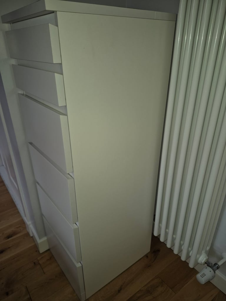 Ikea bedroom furniture - double bed frame, 3 x chest of drawers and desk - will sell separately