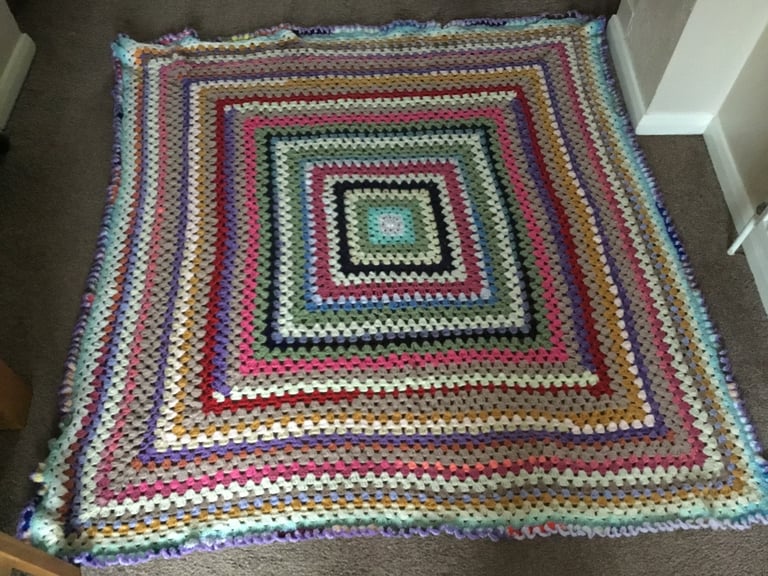 Hand made crochet blanket newc