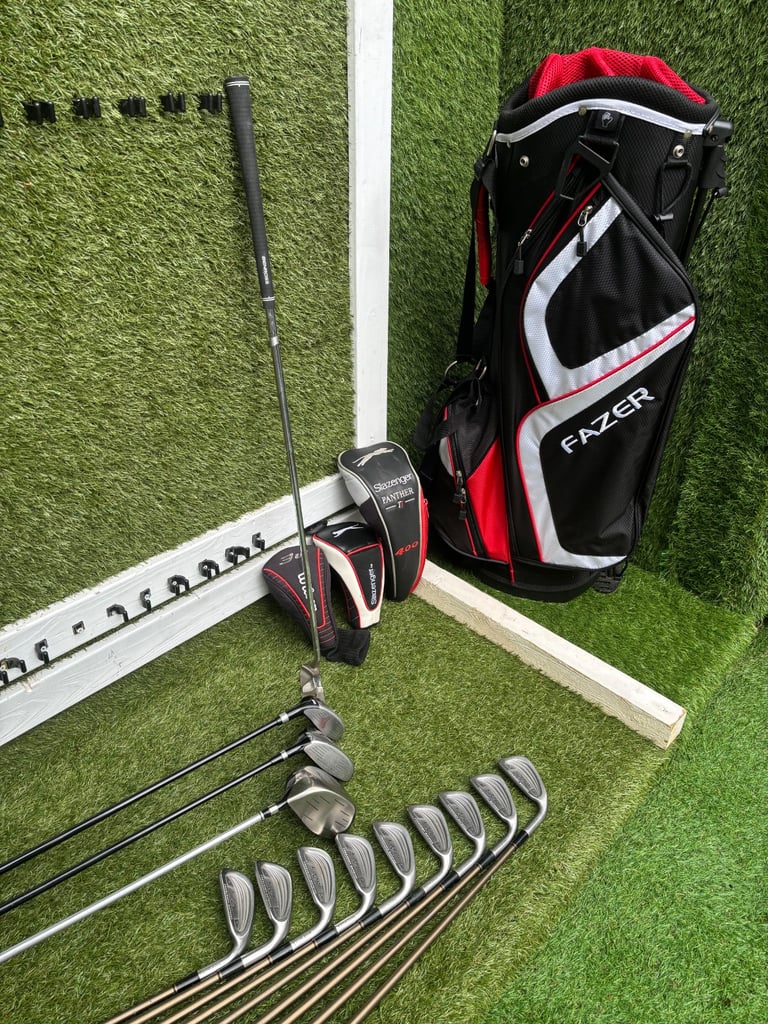 RAM LASER X2 (3–SW) + SLAZ WOODS + WILSON TI MATRIX 3 WOOD + BRONTY PUTTER + FAZER BAG – FULL SET