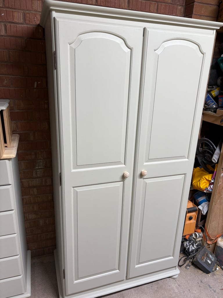 Refurbished pine double wardrobe 