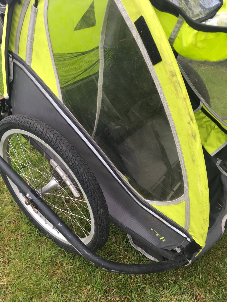 Used 2 seater bicycle trailer and pushchair conversion kit