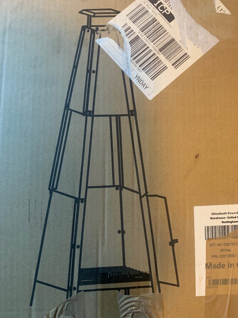 The Arizona Pyramid Chiminea Log Burner Fire PiT