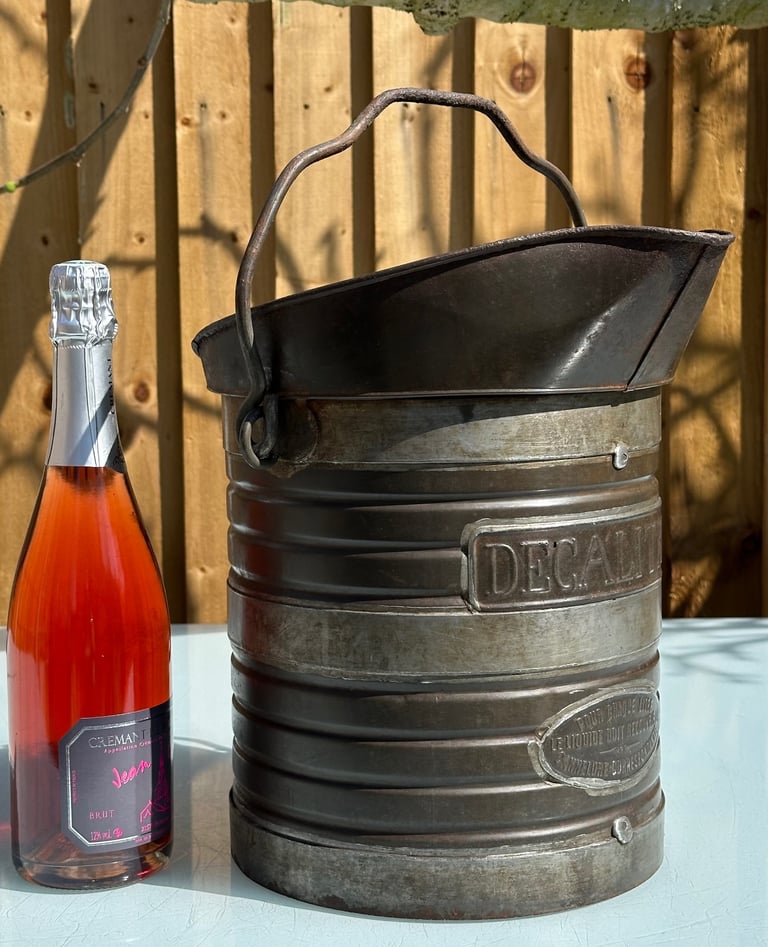 ANTIQUE FRENCH DECALITRE MEASURING JUG PITCHER, H33cm - 1900s CHAMPAGNE VINEYARD - WILL POST!