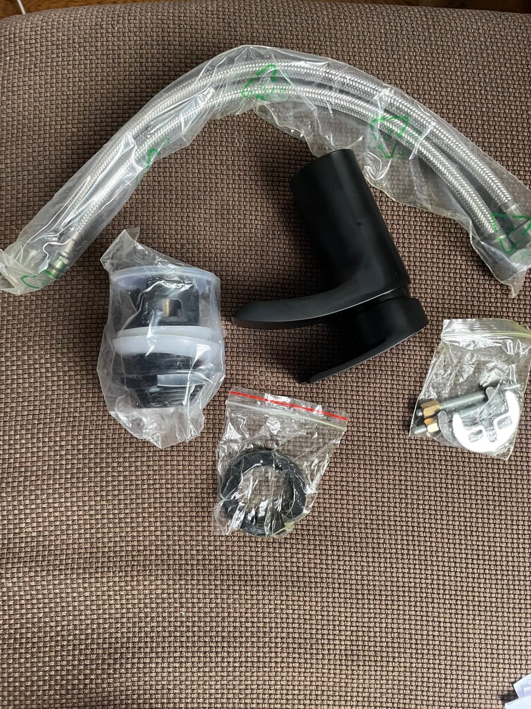 mono basin mixer tap, Chrome material including sprung waste