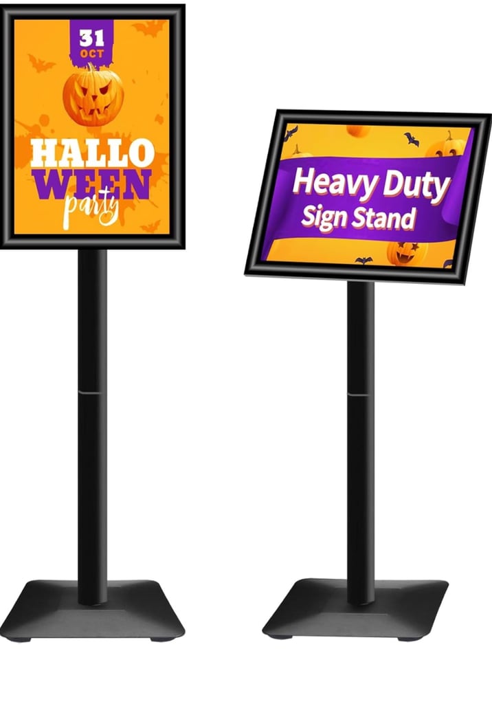 A3 Poster Stand Floor Standing Sign Holder Snap Frame Adjustable Aluminum Sign Stand 