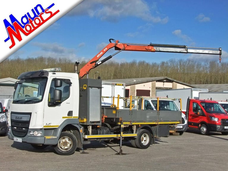 2014 "64" DAF LF 150 FA, Euro 6, 7.5t GVW Dropside CRANE LORRY + 3.9 t/m Loader,