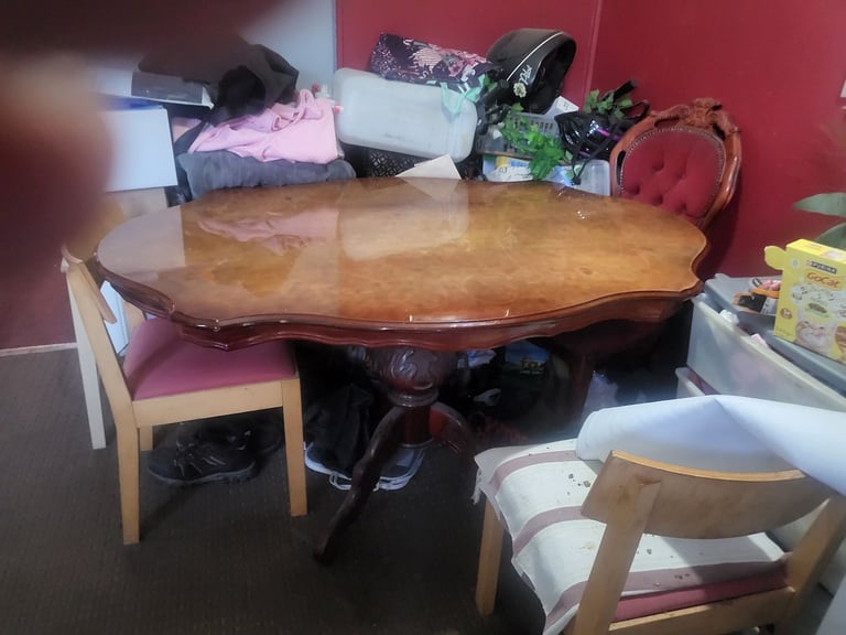 image for Free wooden dining table with chaire. Throsk FK77NA Stirlingshire. 