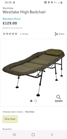 Fishing camping bed chair, in Seacroft, West Yorkshire