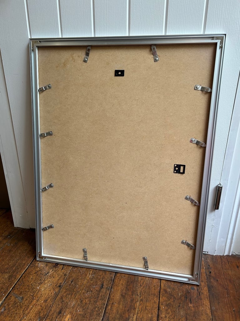 Large silver poster frame