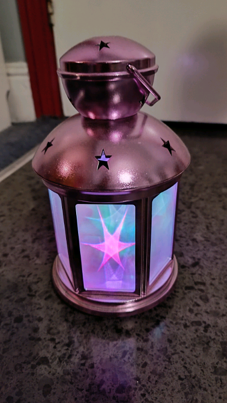 image for PINK BATTERY OPERATED LANTERN 