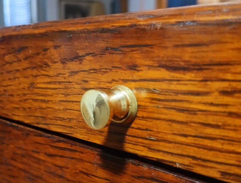 1885 Oak & Brass Bound Military Campaign Officers Document Case