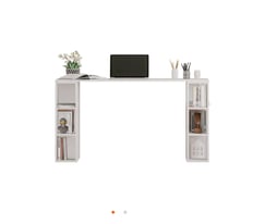 Brand new, fully assembled white home office desk 
