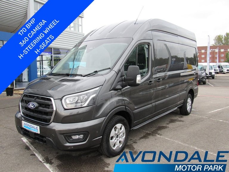 2024 Ford Transit 350 EcoBlue Limited L3 H3 170 BHP GREY VAN WITH HEATED STEERING AND SEATS T Pan...