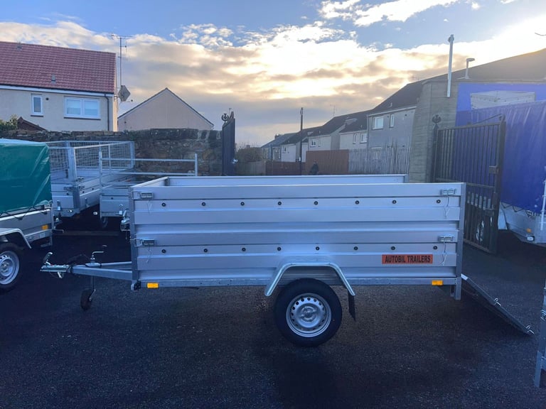 BRAND NEW 7,7ft x 4,2ft (B235) SINGLE AXLE/DOUBLE BROADSIDE NIEWIADOW TRAILER 750KG