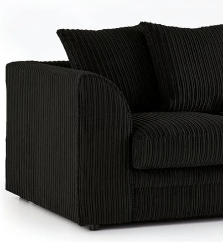 Brand New Dylan L Shape corner or 3+2 seater Sofa Set in Black colour - SAME/NEXT DAY DELIVERY