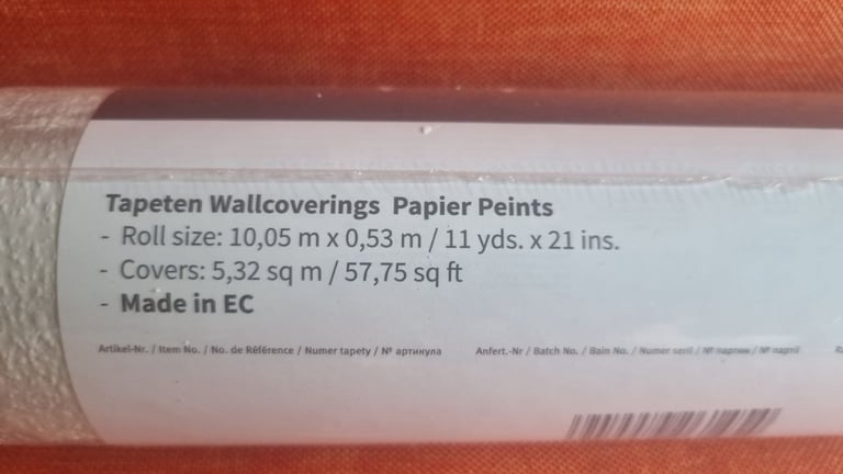 3  x Brick Effect Wallpaper in White and Grey 35m x 53cm + 1 paste 