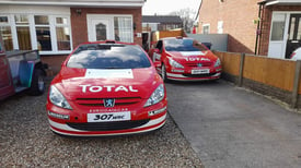 2x PEUGEOT 307cc WRC PROMOTINAL CARS VERY LOW MILEAGE RARE CARS OFFERS