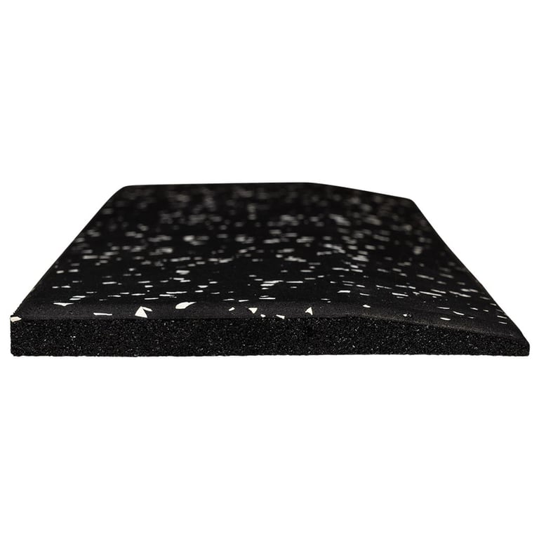 Black EZ Clean - 15mm Rubber Gym Floor Ramps (500mm) - Mat