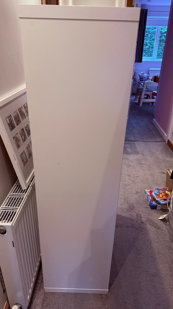 IKEA white Pax 8 storage shelf