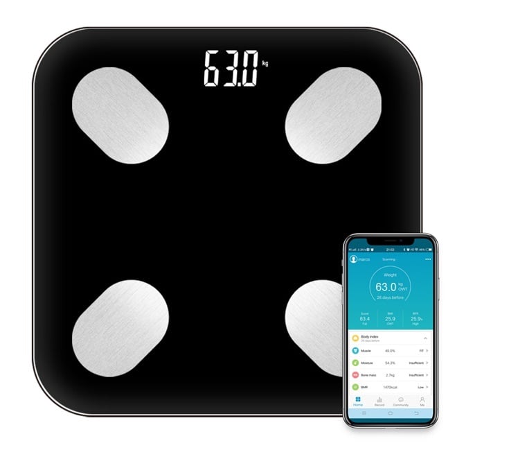 image for Bluetooth Smart Body Fat Scale – Electronic Scale with App
