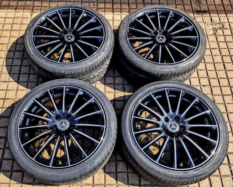 MERCEDES E CLASS 4x 19 inch MSW 30 GLOSS BLACK POLISHED NEW ALLOY WHEELS NEXEN TYRES