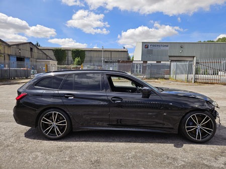 2021 21 BMW 3 SERIES 318d MHT M Sport 5dr Step Auto Black Damaged Salvage