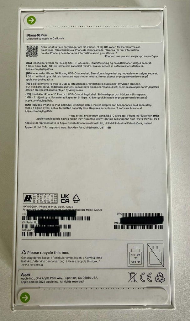 Iphone 16 Plus 128GB Sim Free