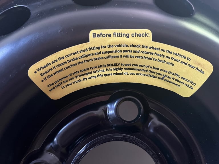 Ford Fiesta SPACE SAVER SPARE WHEEL