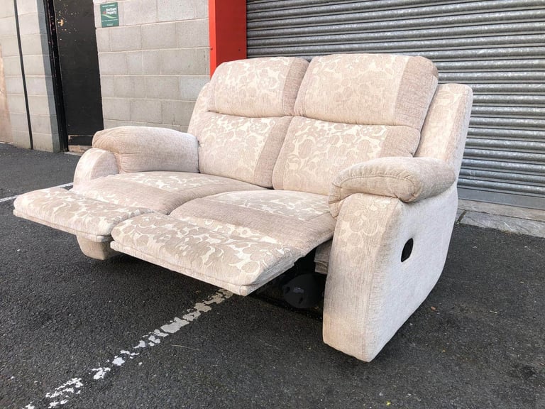 image for RECLINER Beige Fabric 2 Seater Sofa 