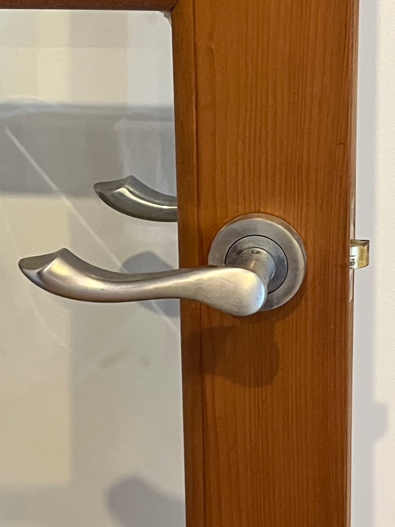 Solid Oak Wooden Glass Panel Door