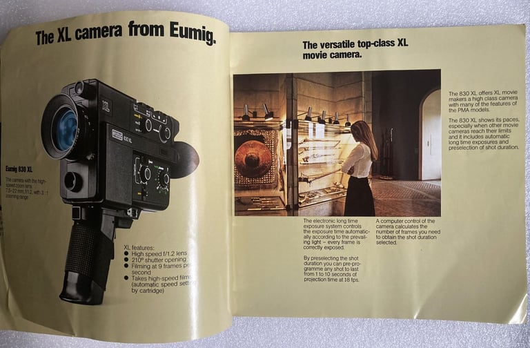 VINTAGE EUMIG SUPER 8mm Cine Cameras & Projectors 24 Page Full  Colour  Brochure.