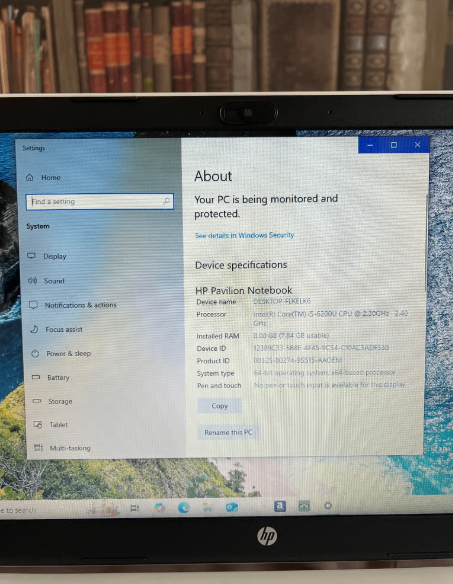 INTEL CORE i5 2TB HDD 8GB RAM 15” HP WINDOWS 10 LAPTOP WITH VOICE CONTROL AND CAMERA COVER