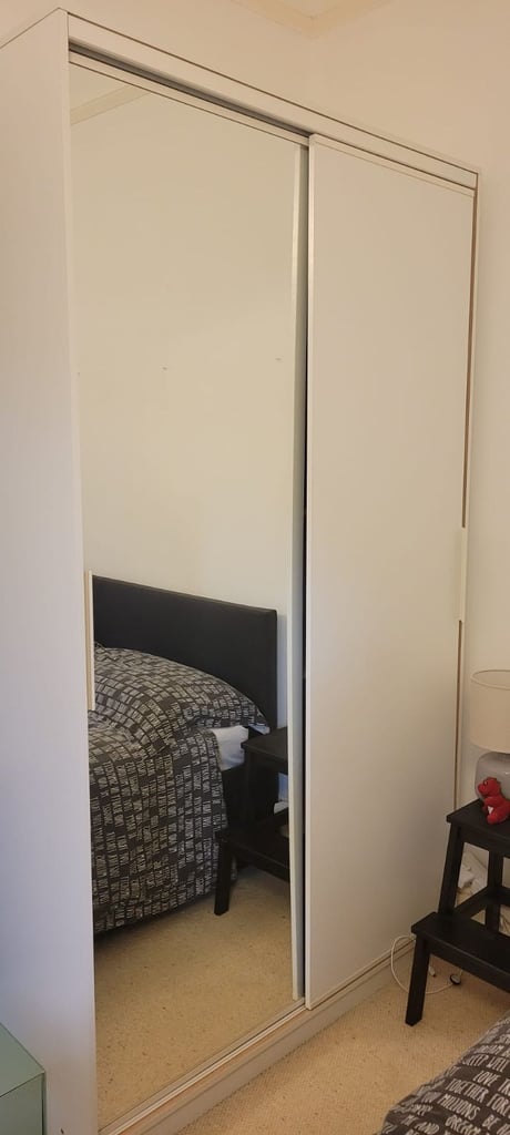 Wardrobe white with sliding doors