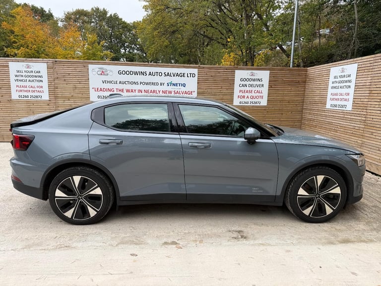 2023 73 POLESTAR 2 BASE EV RWD ELETRIC DIRECT DAMAGED REPAIRABLE SALVAGE 