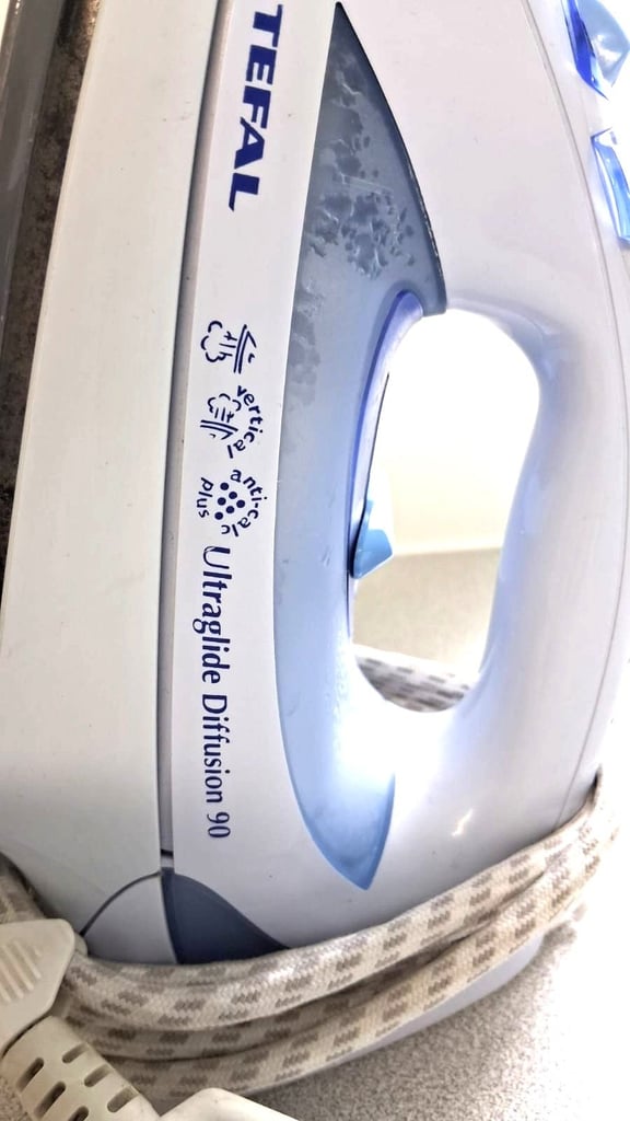 IRONING BOARD EXTRA WIDE/ FOLDABLE / AND  TEFAL IRON IN PERFECTLY CONDITION