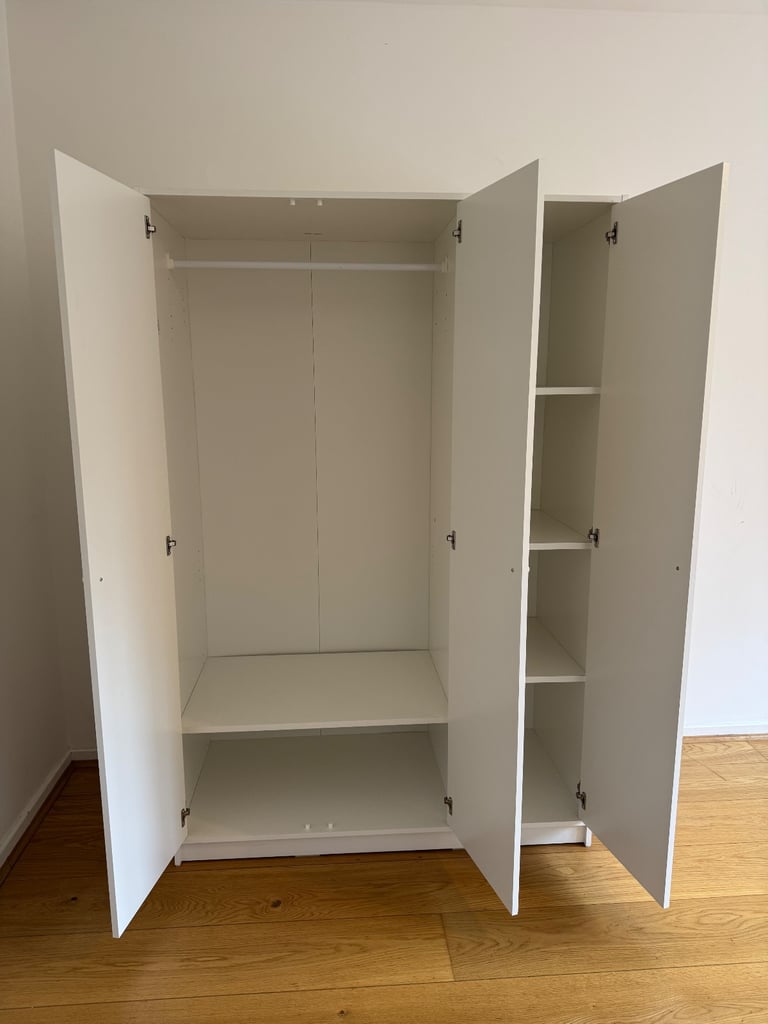 IKEA white three door wardrobe