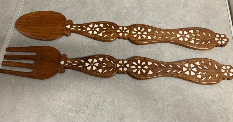Cafe/Restaurant wall hanging Spoon/Fork set