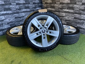 17" Genuine Seat Leon Alloy Wheels Alloys Tyres VW Golf Caddy Passat Audi A3