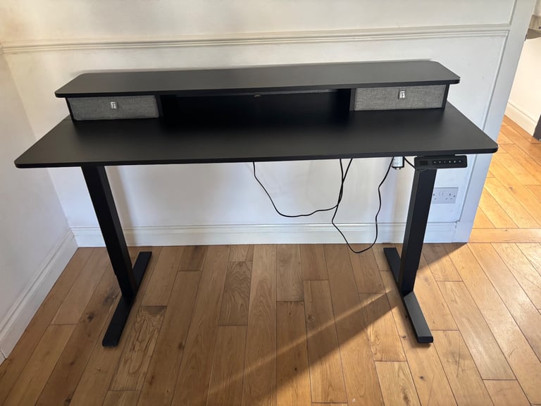 Electric adjustable desk and ergonomic chair