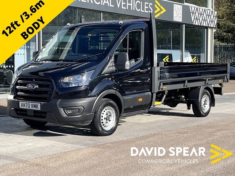 2021 Ford Transit TDCI 130ps 350 12ft 3.6m Dropside Leader with Low Miles Dropside Diesel Manual